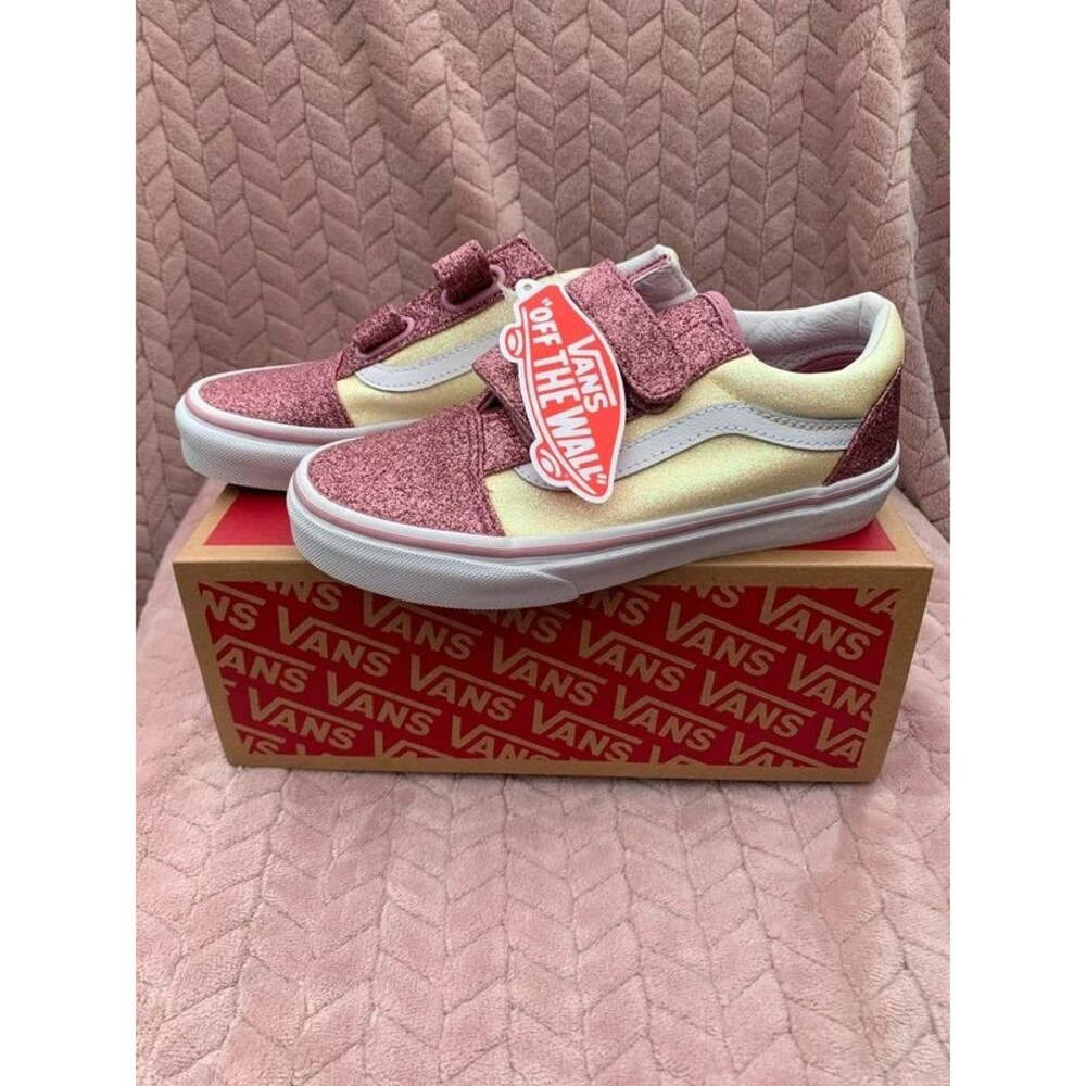 Girls Authentic Vans Size 2. Glitter Two Tone New in Box
